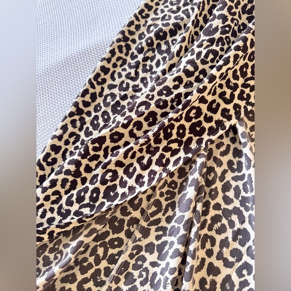 SOMETHING NAVY Brown Leopard Print Swim Coverup Robe Kimono Wrap - Picture 12 of 14